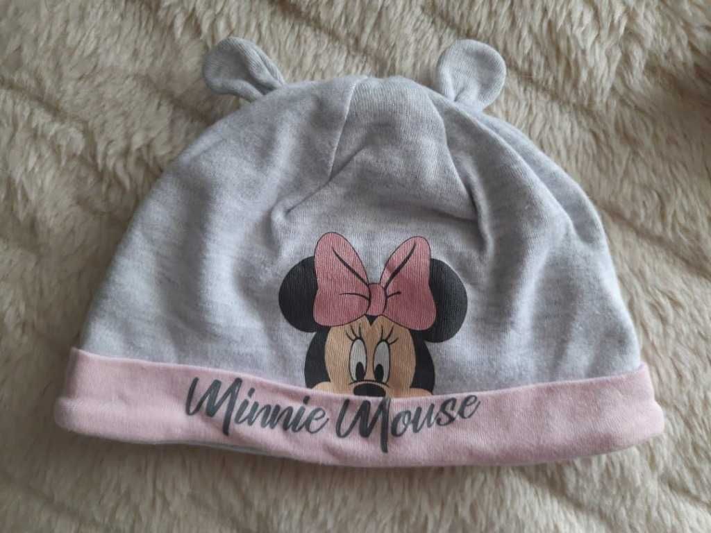 Czapka Myszka Minnie Mouse 41-43 niemowle 2 szt