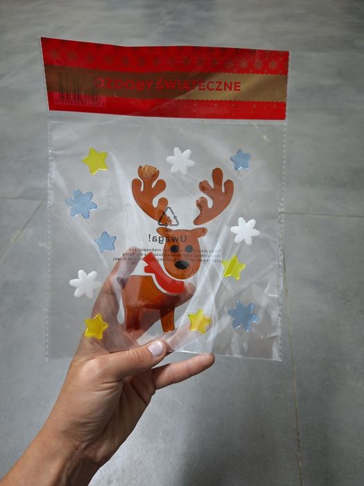 Nowe ozdoby świąteczne na szybę okno żelowe