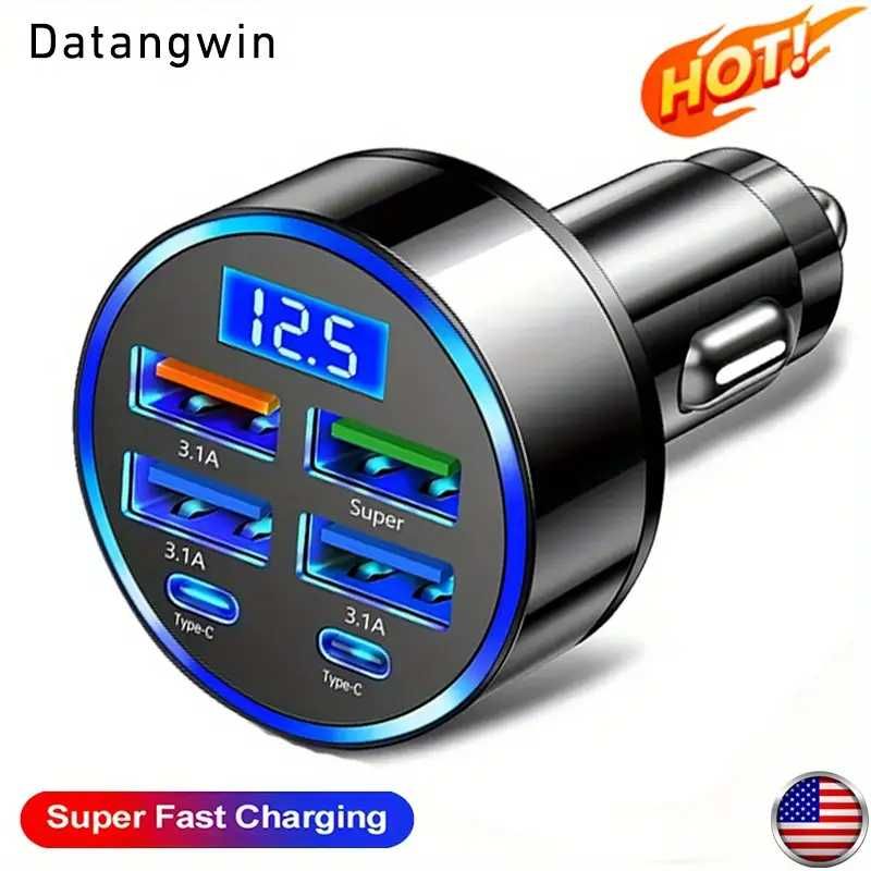 зарядное устройство в прикуриватель автомобиля usb type-c
