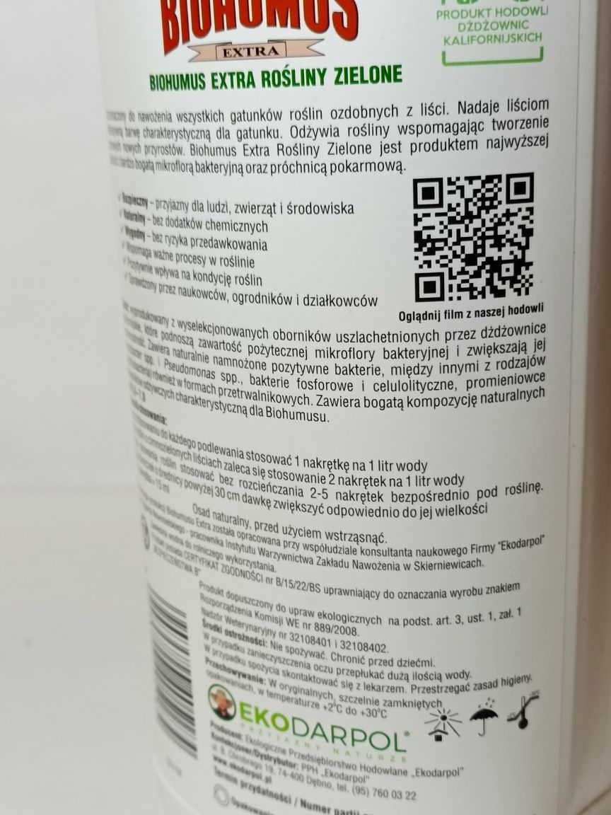 Biohumus Rośliny Zielone 1200 ml naturalny nawóz