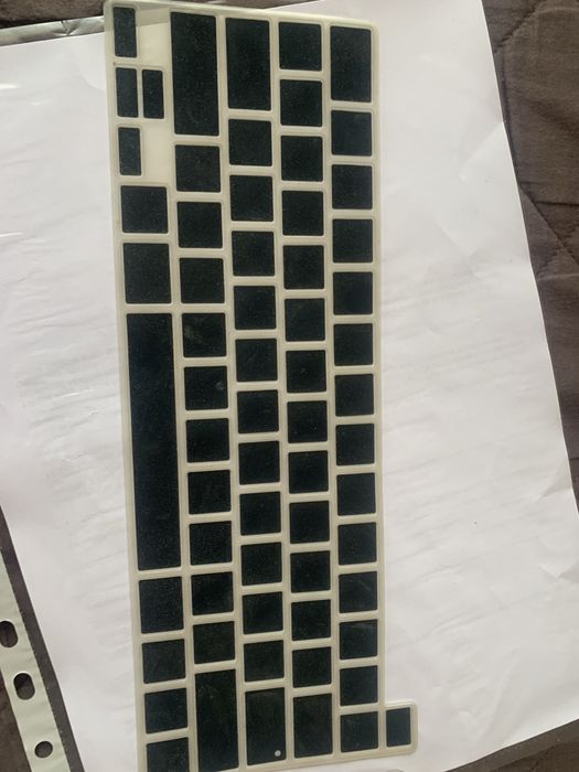 Накладка  на макбук силиконовая  русскоязычная