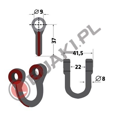 Szekla bijakowa TRR-03 do kosiarek Maschio Terranova Ferri Humus FG