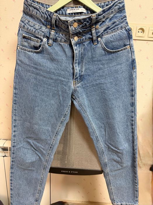 Джинси Мом блакитні