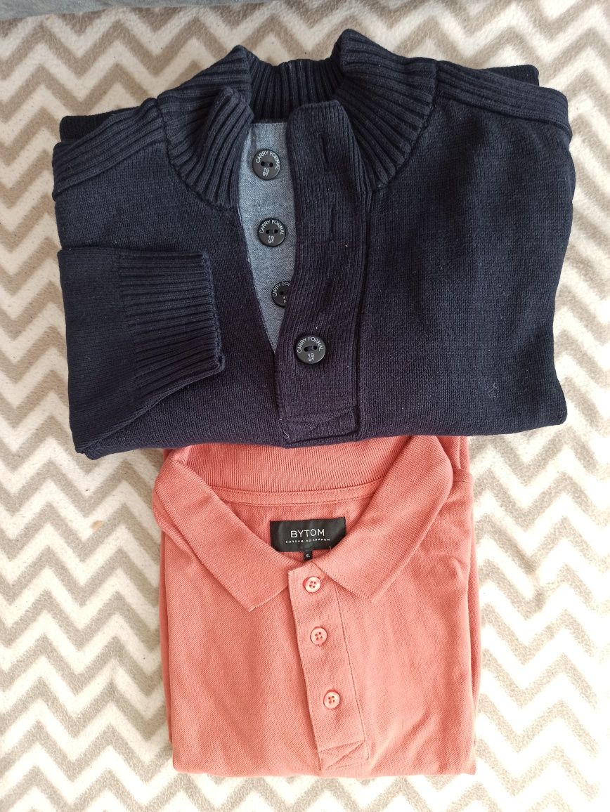 Koszulka polo Bytom, sweter Carry, L-XL