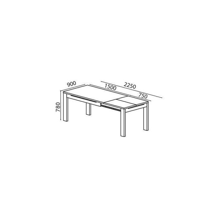 MESA SALA EXTENSIVEL VIENA COR FAIA 335€ Nova