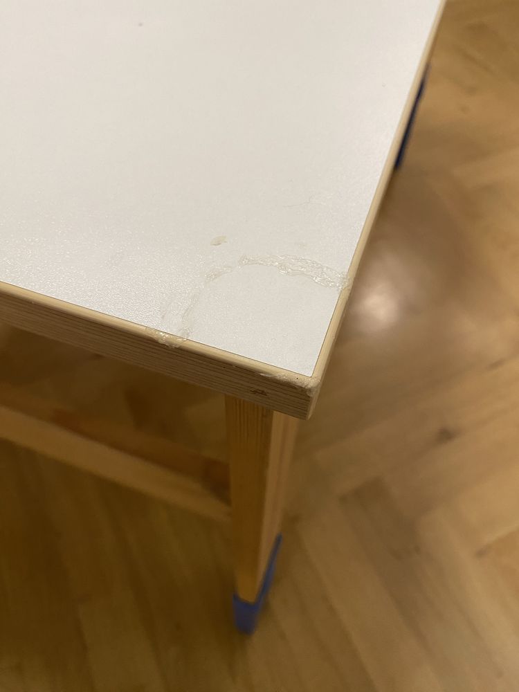 Drewniane biurko dla dzieci Ikea regulacja