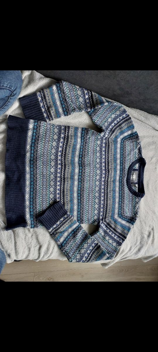 Sweter wełniany, wełna 36 S h&m