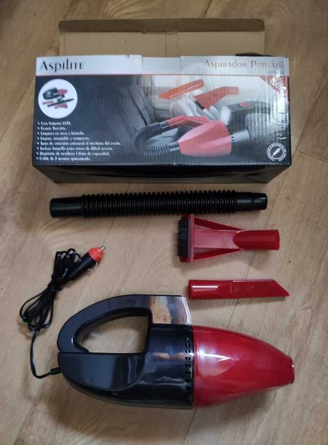 Mini Aspirador potente, com vários acessórios.