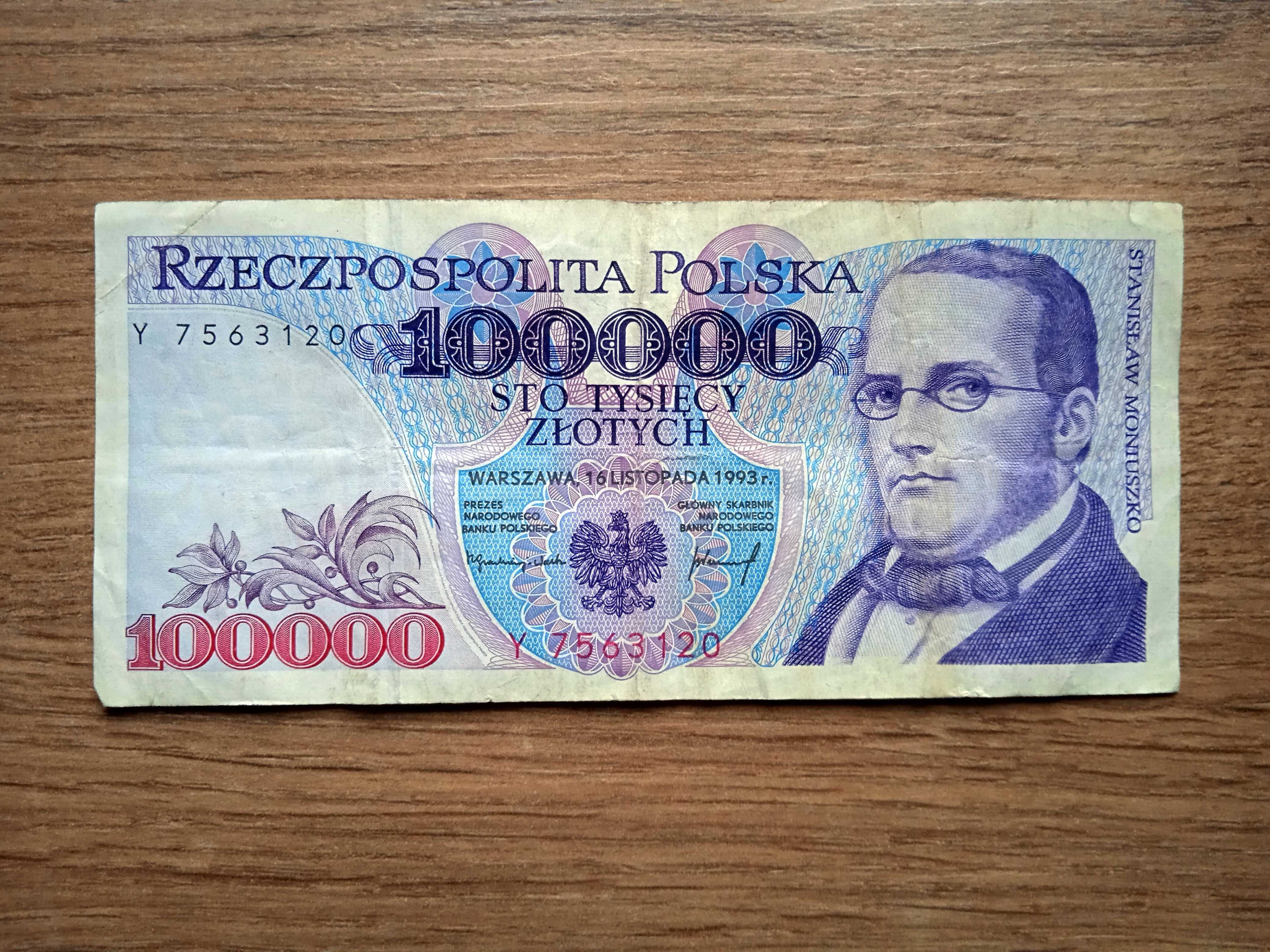 100000 zł 1993  - Y -