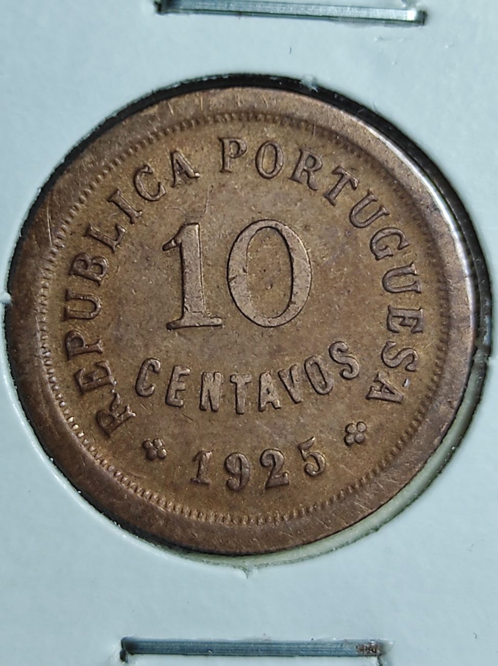 4 moedas de 10 centavos de 1924, 1925, 1926 e 1940.
