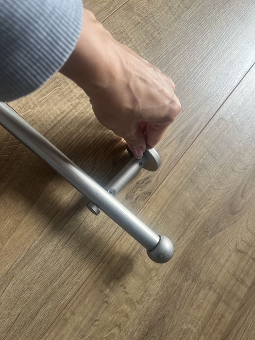 Karnisz 115 cm stal mat stebrny satynowy 2szt