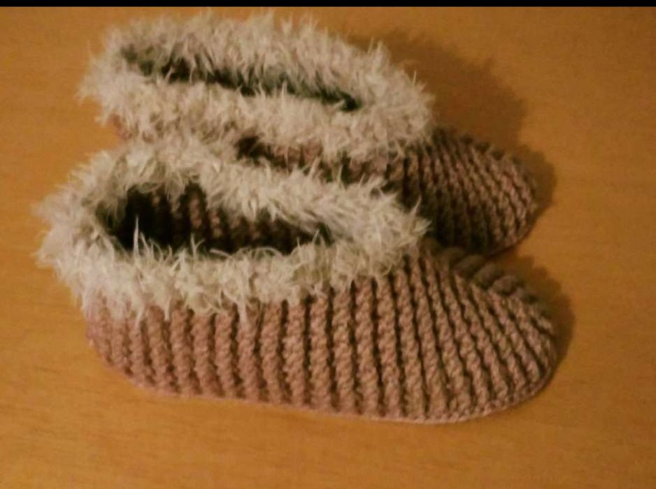 Pantufas Serra da Estrela feita à mão crochê com lã hipoalergenica