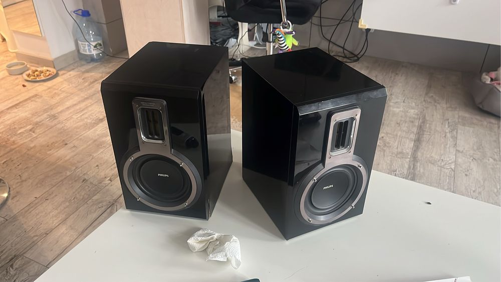 Kolumny Philips mcd 716 , piano black , wstega , super stan