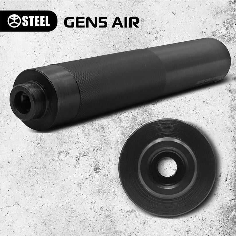Газорозвантажений глушник Gen 5 air на АК 74, AR-15, м4А1 від тм STEEL