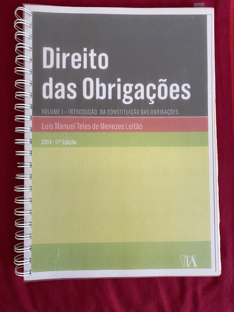 Manual de direito das obrigações vol I