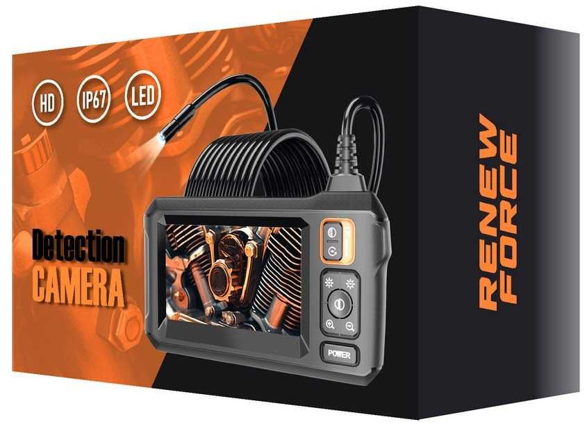 KAMERA Inspekcyjna ENDOSKOP 5M HD LCD 4.3" USB Endoskopowa Wyświetlacz