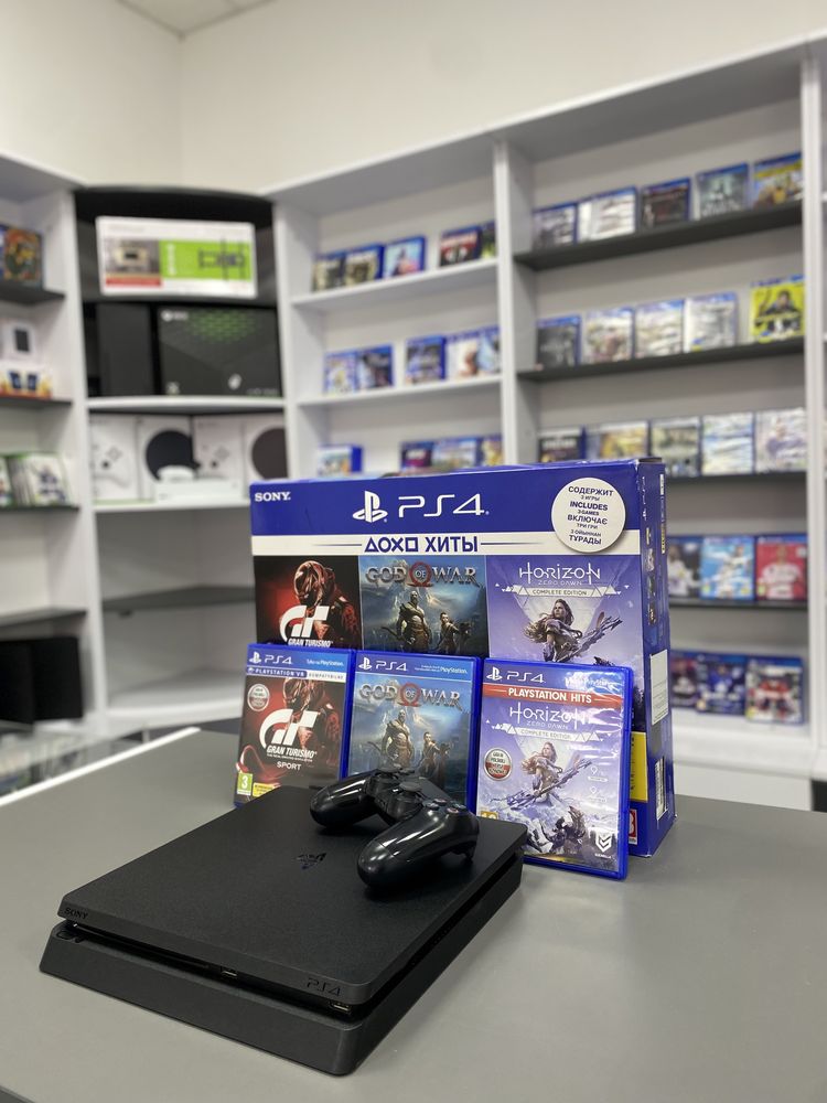 Sony PlayStation 4 Slim 1tb + 3 гри