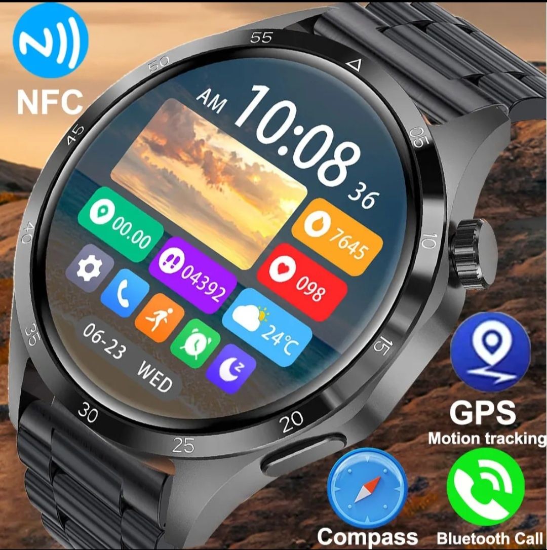 Новые смарт часы GT-4PROCarbon, GPS, NFC.