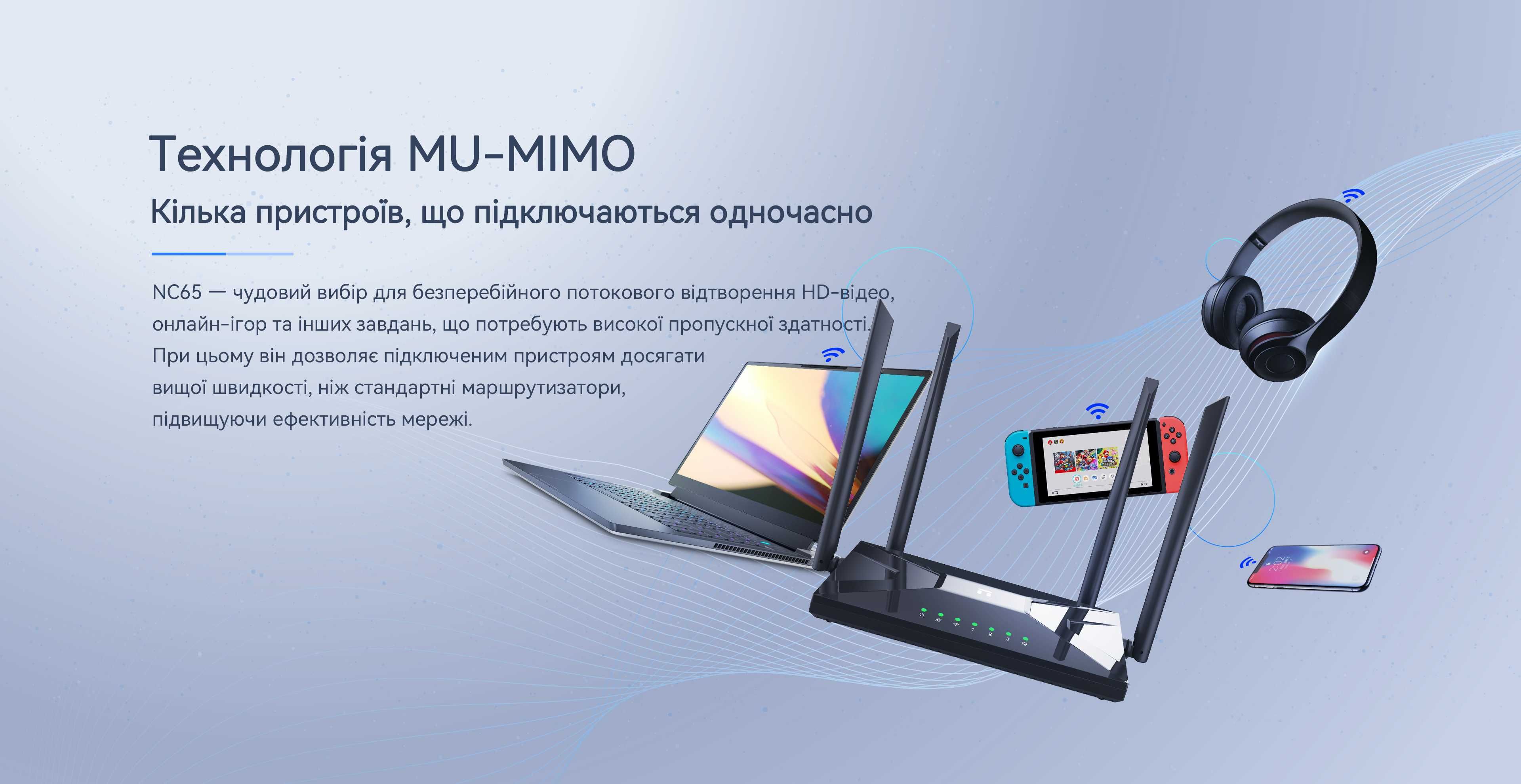 Новый Mesh WiFi Гигабитный 5 ГГц Роутер Netis NC65 AC1200 Mu-Mimo