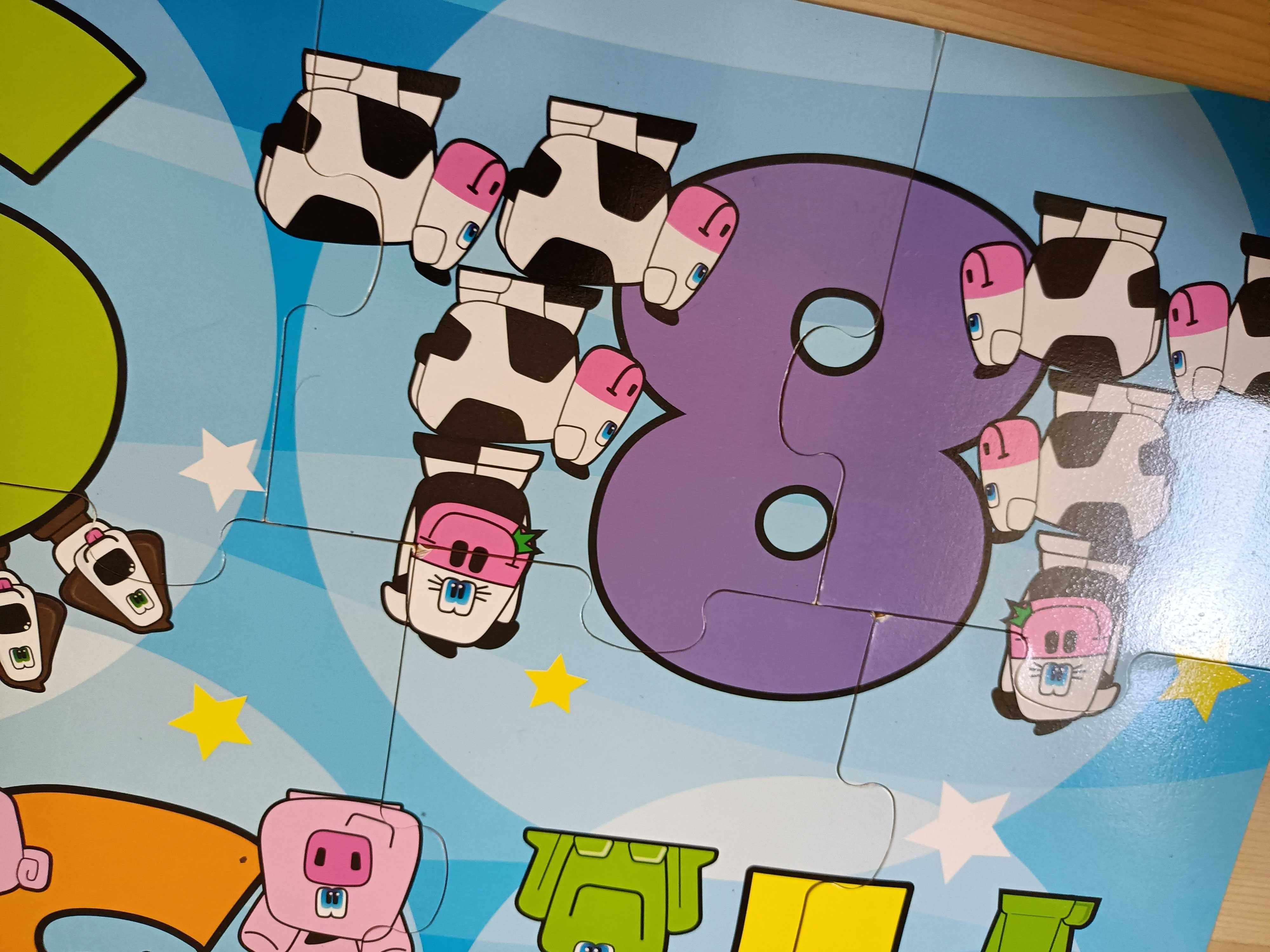 Puzzle maxi 24 elementy zwierzęta cyfry