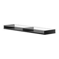 NOWA Ikea półka gablotka Ekby Gruvan 79x19cm, czarna, szkło
