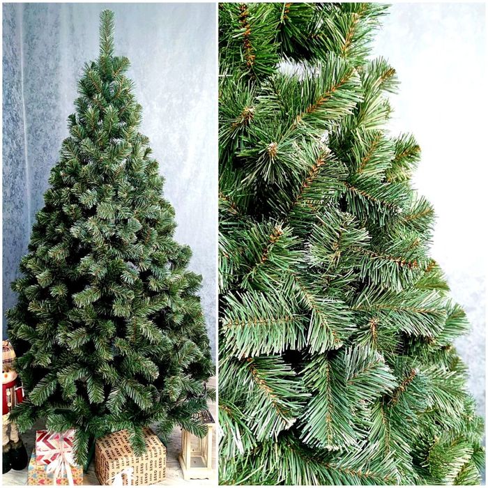 Ялинка штучна зелена 180 см пишна ПВХ Елка искусственная зеленая 1,8 м