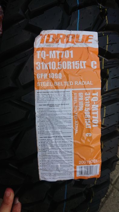 NOWE Opony terenowe 31x10.5R15 Torque TQ-MT701 M/T 4x4 offroad WYSYŁKA