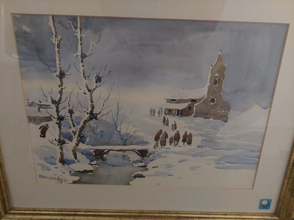 Extraordinária pintura quadro com moldura