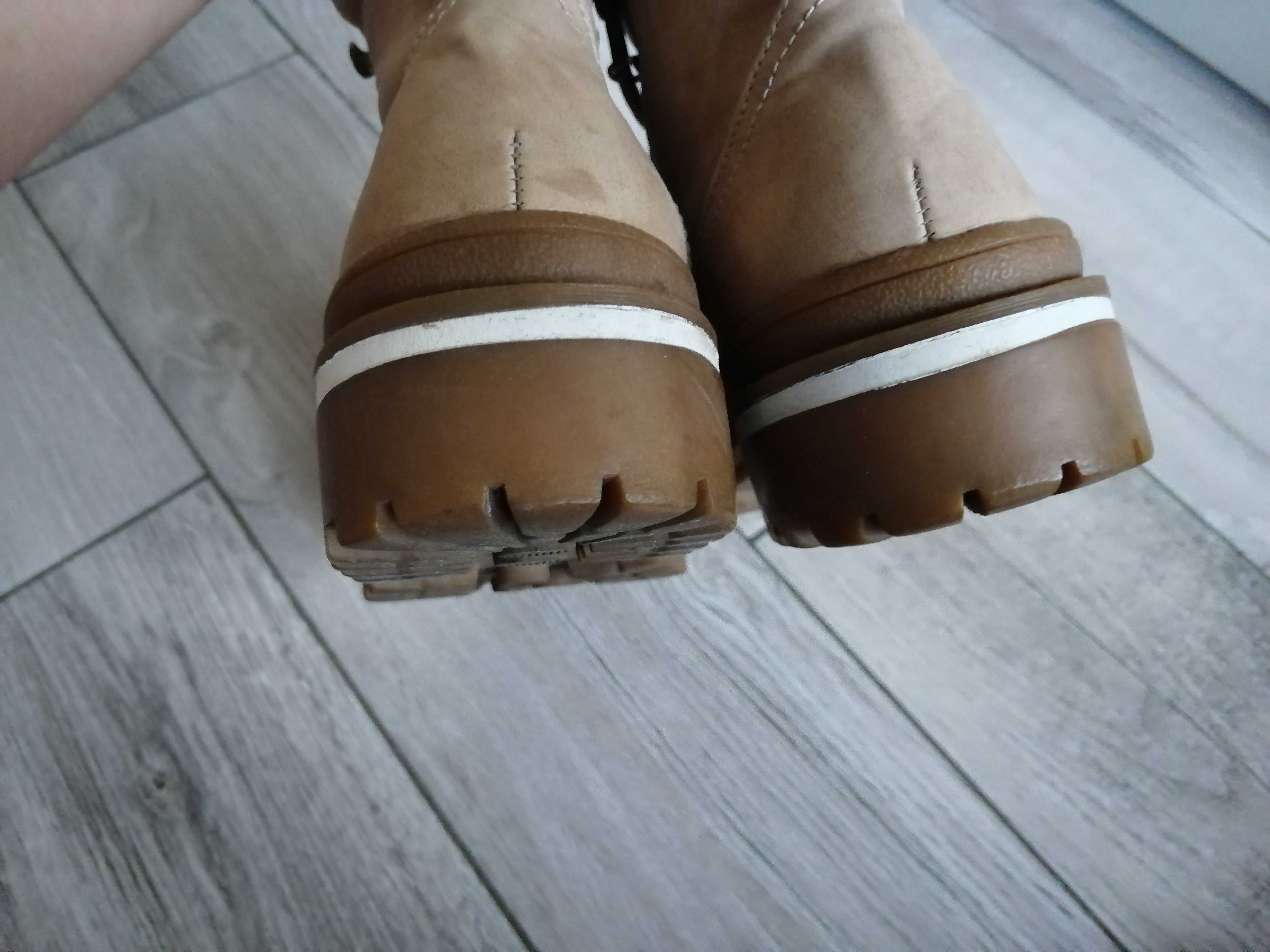 Buty zimowe trapery damskie 37 Jenny fairy beżowe