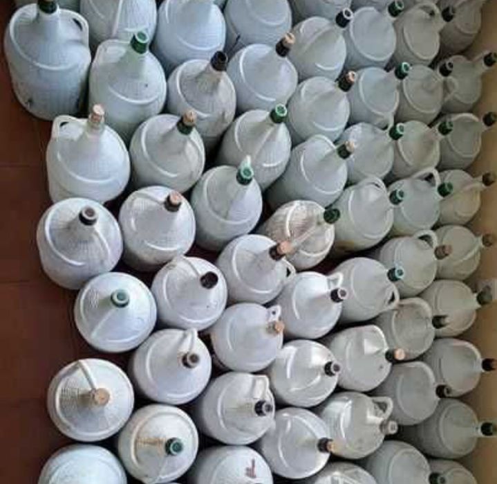 Garrafões de vidro revestido de 5L negociável para engarrafar