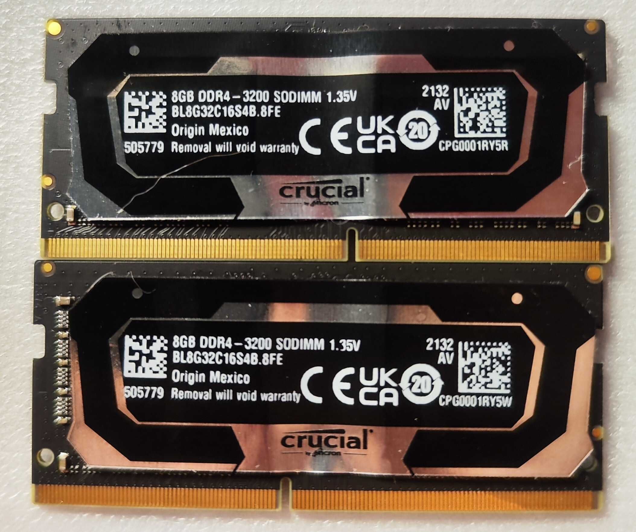 ОЗУ Crucial Ballistix SODIMM DDR4 16GB (2x8) 3200Mhz (BL2K8G32C16S4B)