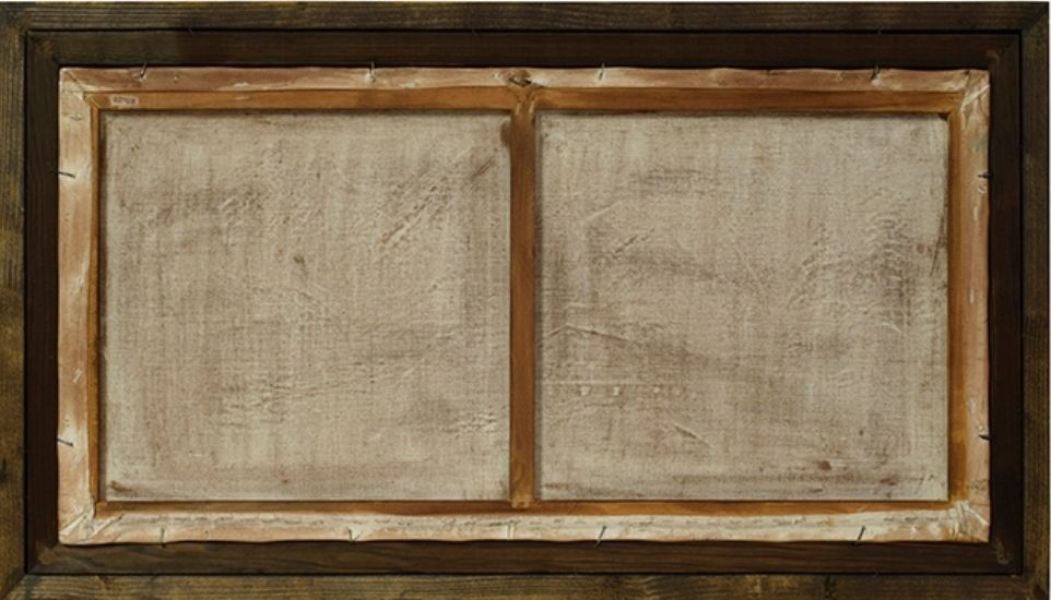 Stary obraz olej " Pejzarz Góry Tyrolu " 91x51cm ładna drewniana rama