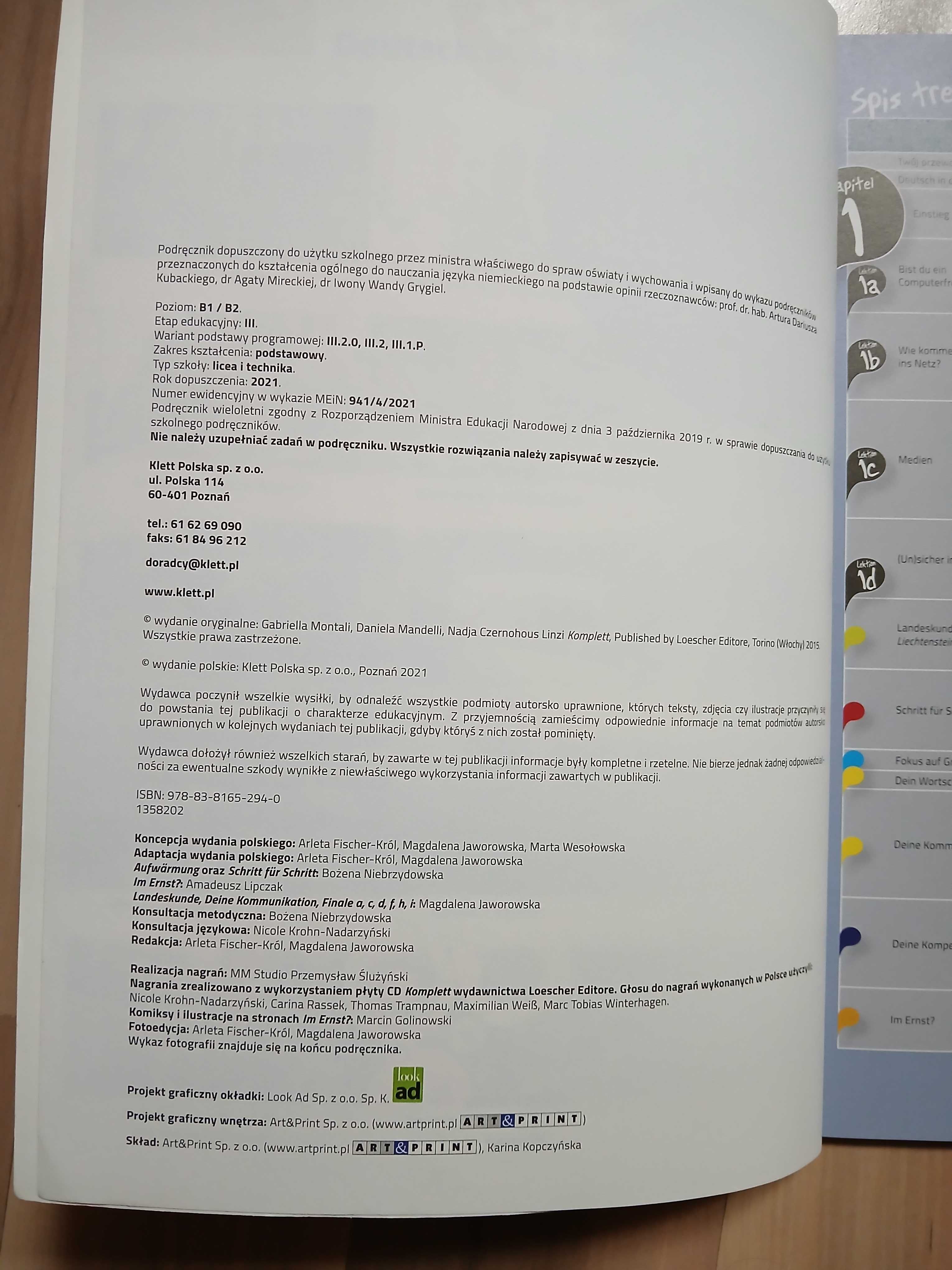 Komplett plus 4 .Podręcznik Język niemiecki. Stan idealny.