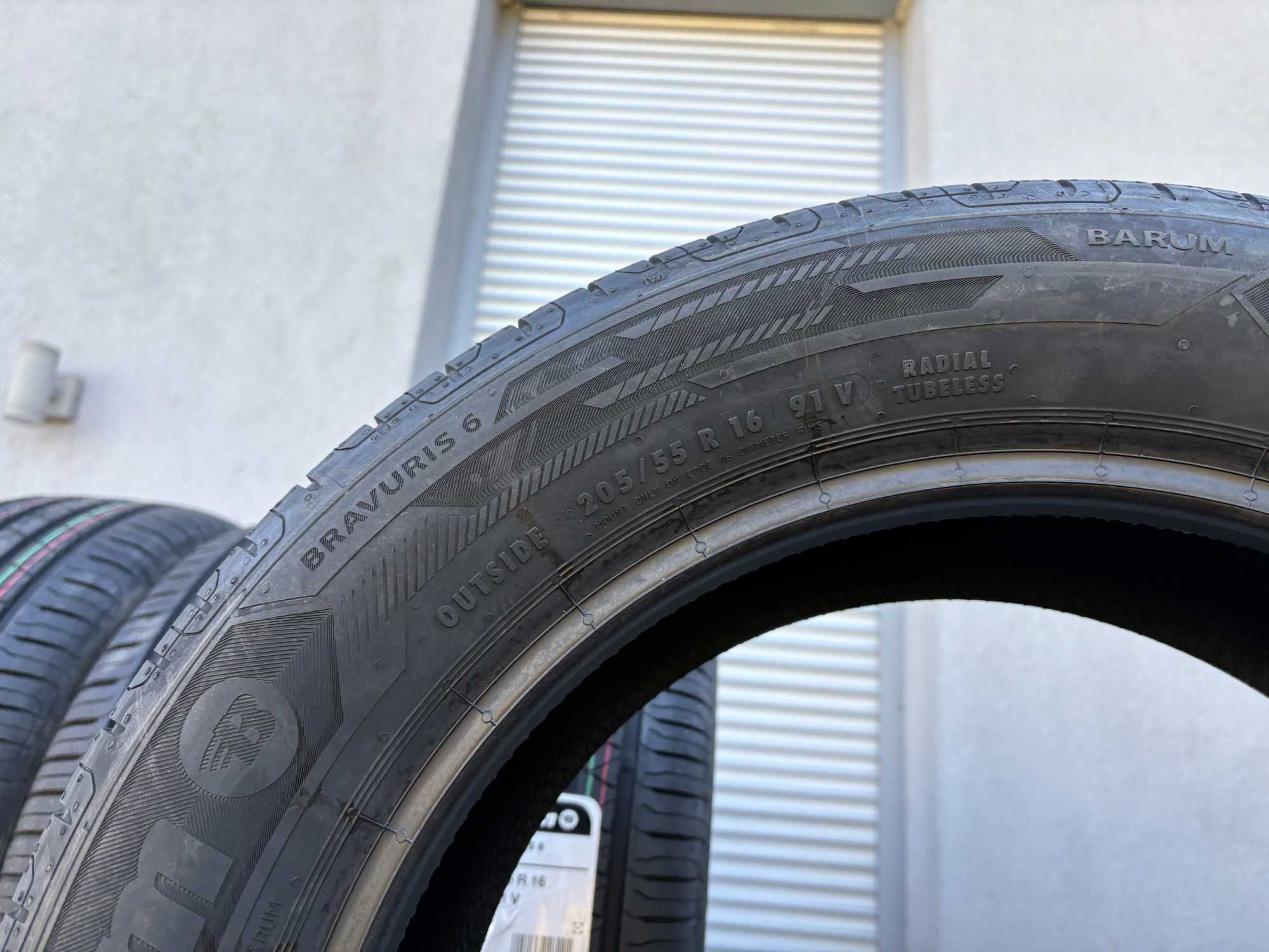 4szt letnie 205/55R16 Barum Bravuris 6 prod. 2025r 91V B,B,69db gwaran