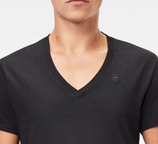 G-Star RAW Koszulki z Dekoltem w Serek 2 szt., S, Czarny
