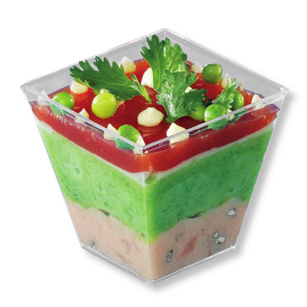 Kubek fingerfood 200ml 7x7 cm piramida 50szt $