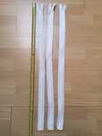 3 x Zamek błyskawiczny długi 70 cm biały