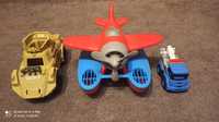 Zabawki dla chłopca auto wojskowe, samolot i dźwig