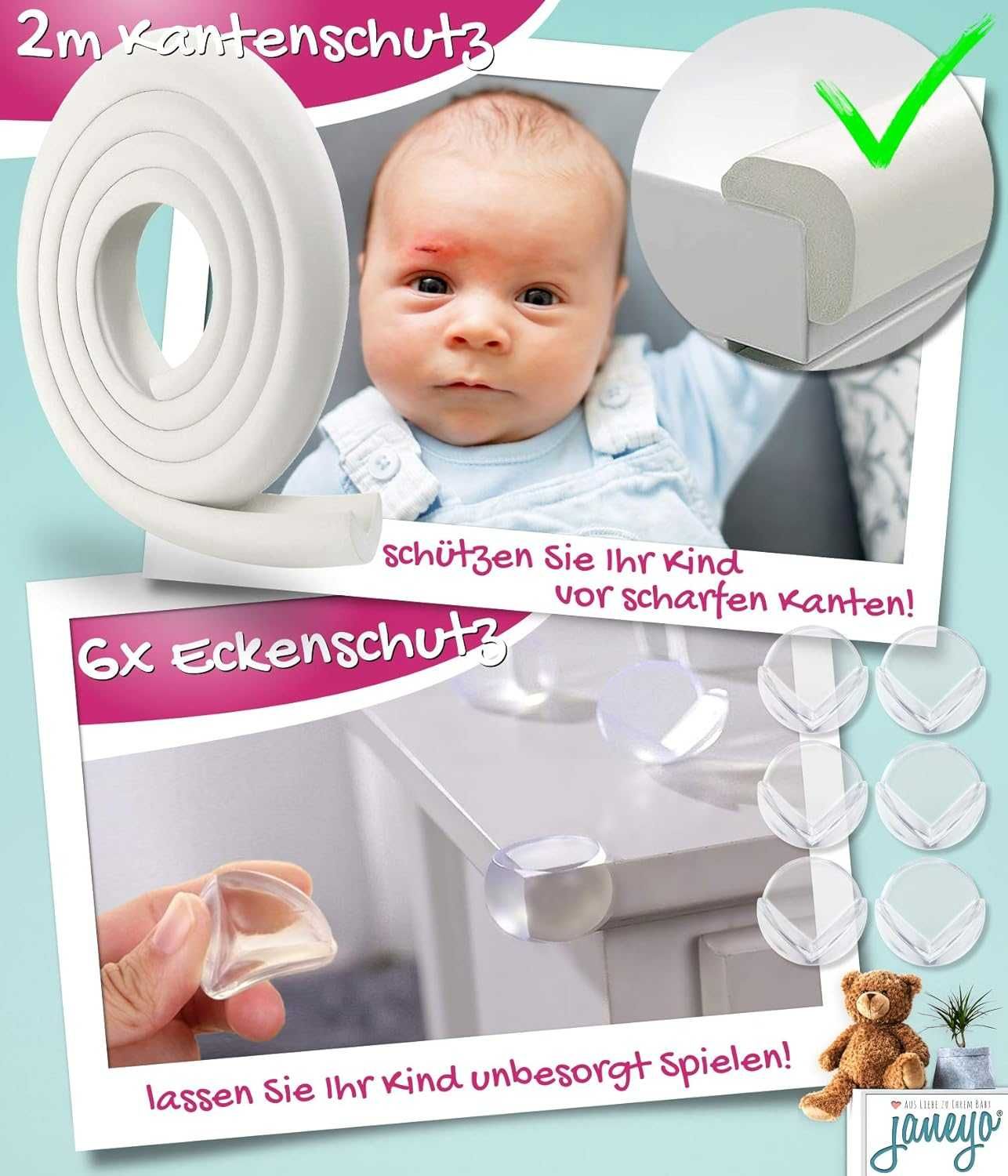JANEYO – Zestaw Premium z zabezpieczeniem przed dziećmi