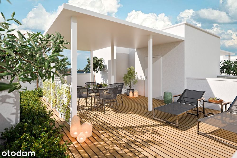 Taras na dachu / 3 pokoje 66,19m2 / Maślice / 0% prowizji