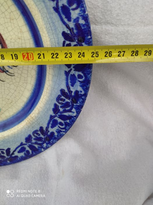 Lindíssimo prato com galo pintado á mão