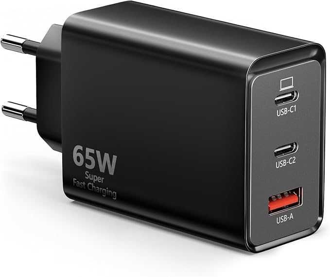 Szybka Ładowarka sieciowa 65W Fast Charge USB + 2 x USB C