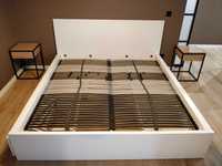 Biała Rama łóżka Ikea MALM - 180x200 cm + stelaż LEIRSUND + 4 szuflady