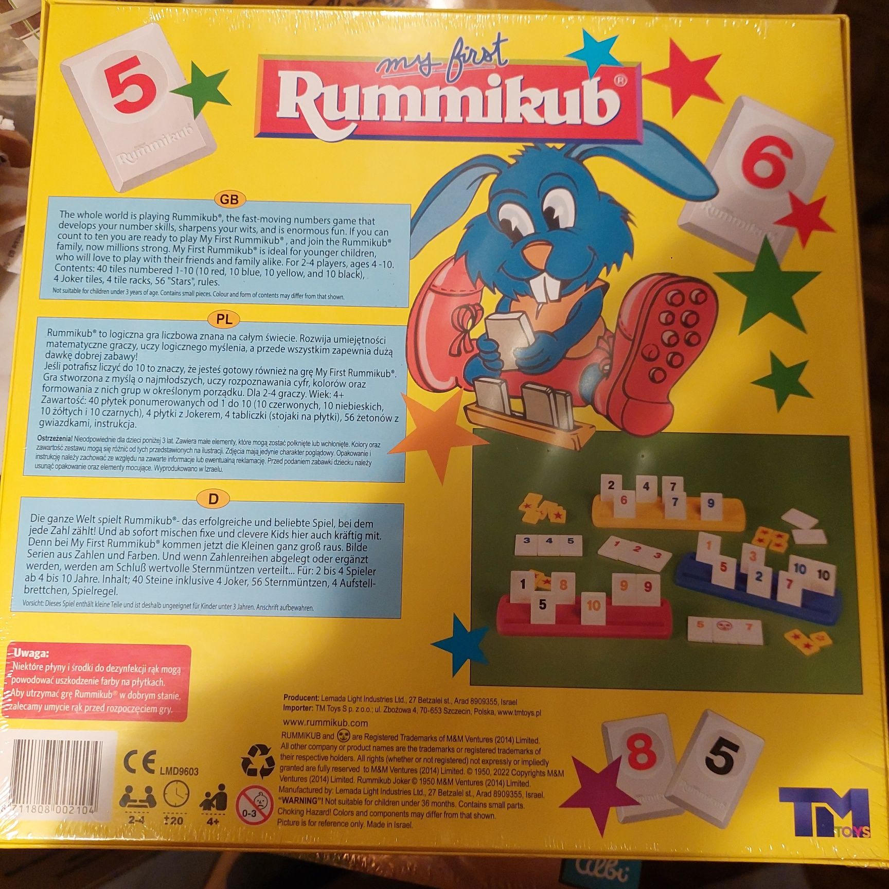 Mój pierwszy rummikub - gra logiczna dla dzieci, nowa.