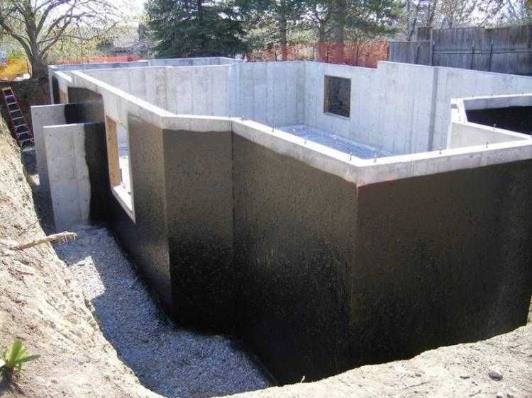 Гидроизоляция фундамента, бассейна, стен подвала и пола изнутри.