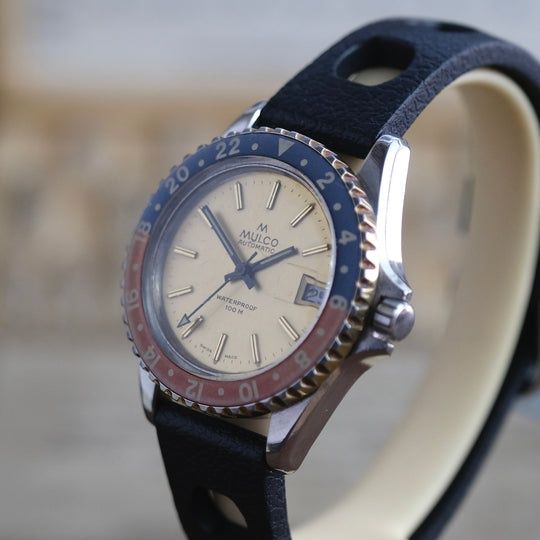 Relógio Muito Raro Mulco vintage Pepsi 37mm