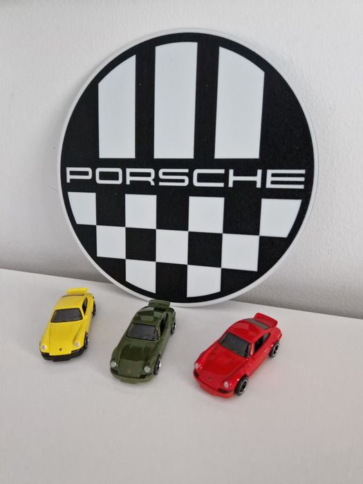 Tablica dekoracyjna okrągła znak ekspozytor logo Porsche Hot Wheels