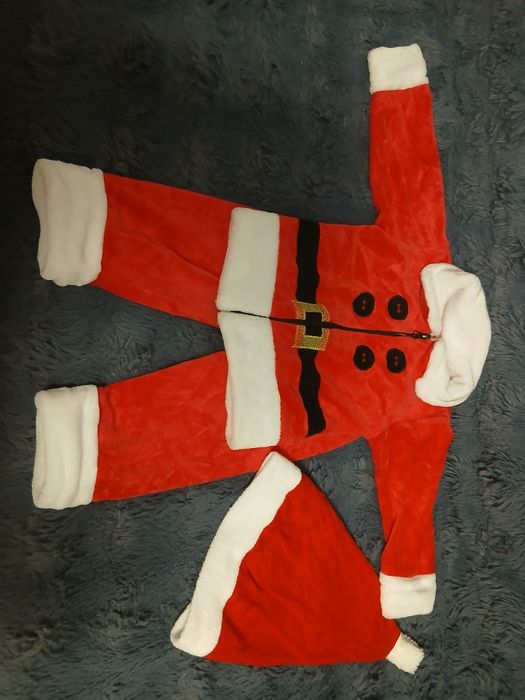 Костюм санти, дід мороз, новорічний, для хлопчика, святий Миколай