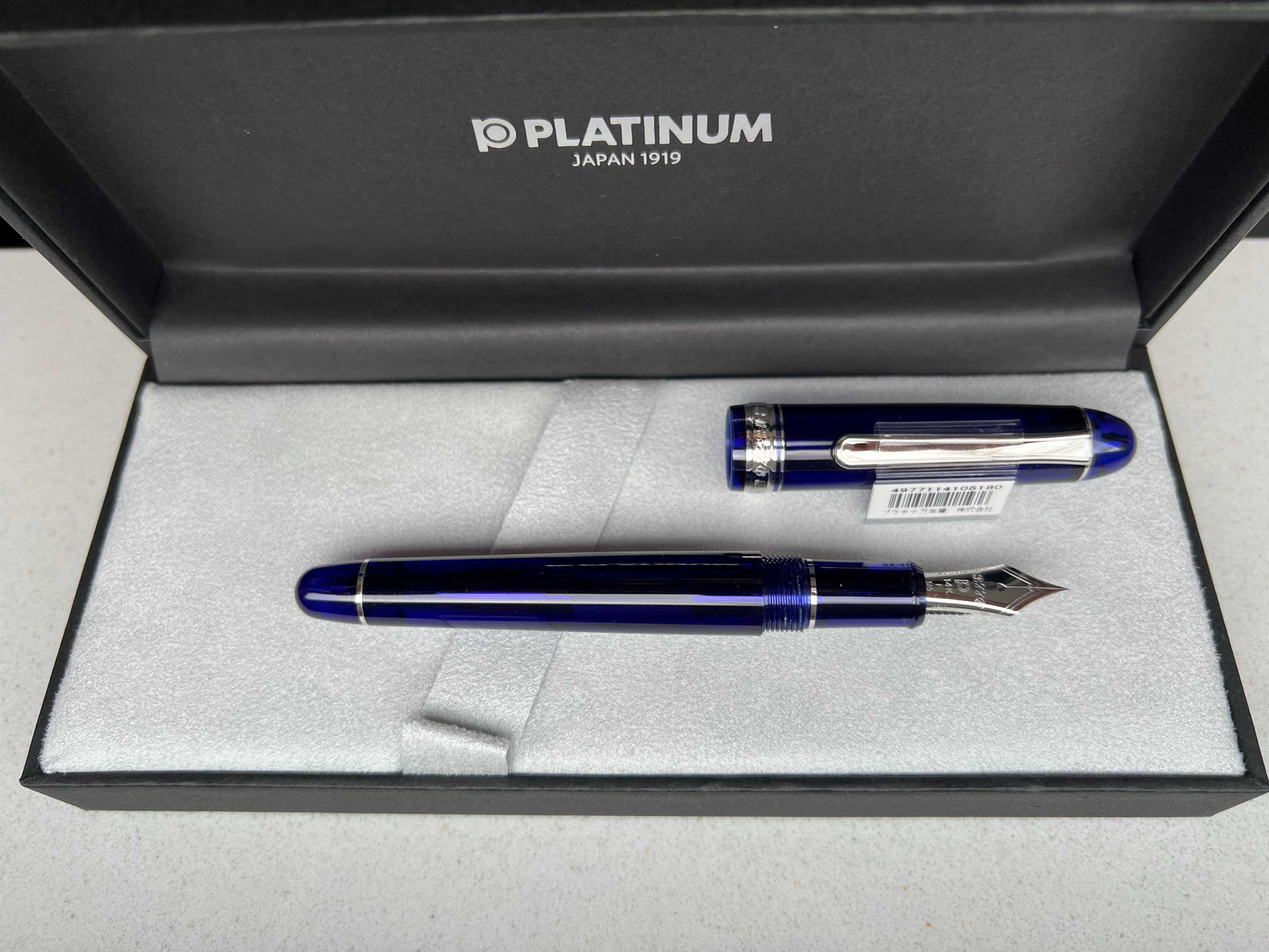 Platinum #3776 Century Chartres Blue RT, Pióro Wieczne 14k, stalówka F