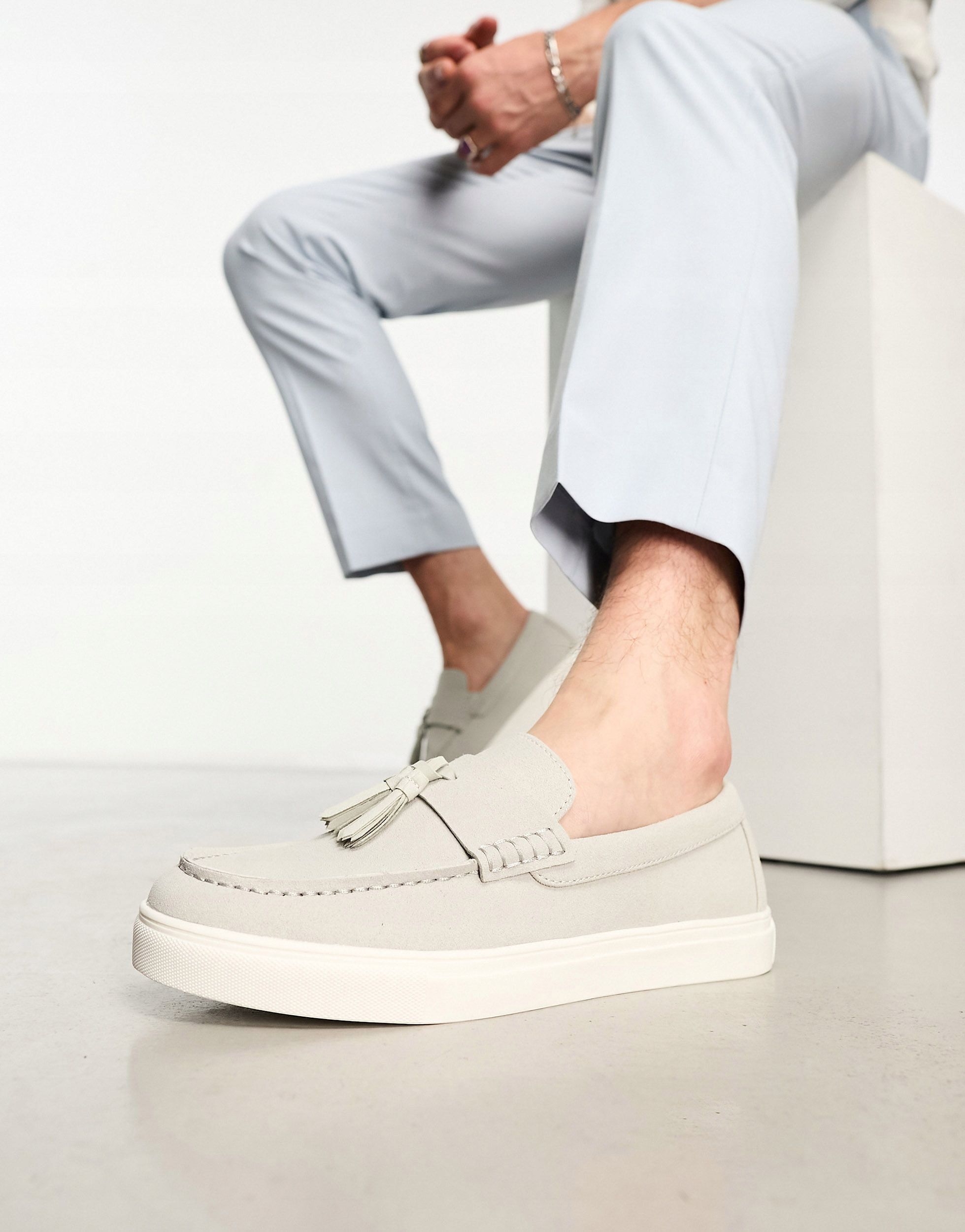Asos Design 40,5 Klasyczne Mokasyny Szare R11099